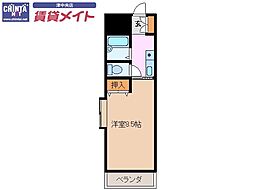 サンロイヤル東丸之内 1Kの間取図画像