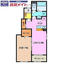 間取図画像 1LDK