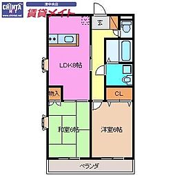 ガーデンクレスト 2階/-