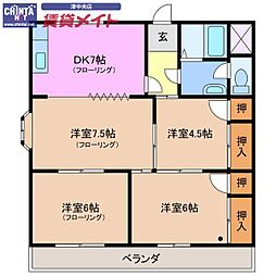 ガーデンヒルズ1号館 3階/-