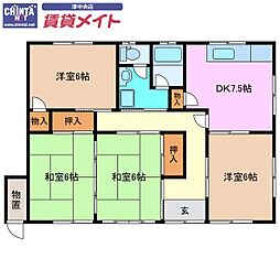 🉐敷金礼金0円！🉐阿漕町津興貸家
