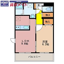 ラペール 1LDKの間取図画像