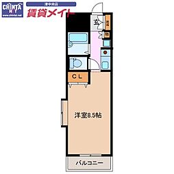 サンロイヤル東丸之内 1Kの間取図画像