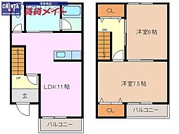🉐敷金礼金0円！🉐コーポ三喜Ｄ