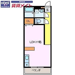 SHALOMSQUARE ワンルームの間取図画像