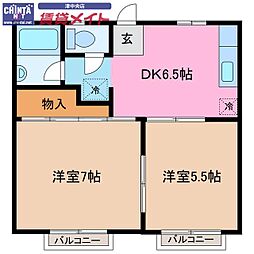 サンコーポコシバ 2階/-