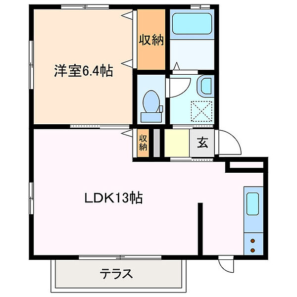 グレイスK 102｜三重県鈴鹿市若松北２丁目(賃貸アパート1LDK・1階・43.01㎡)の写真 その2