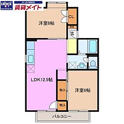 セジュールHanano B 2階
