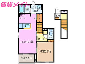 コートハウス安塚  ｜ 三重県鈴鹿市安塚町（賃貸アパート1LDK・2階・42.60㎡） その2