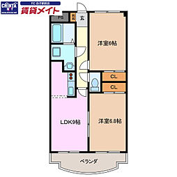 ラヴィトピア 2LDKの間取図画像