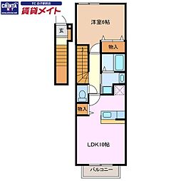 クレアフォーシーズンズC 1LDKの間取図画像