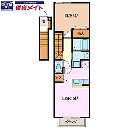 クレアフォーシーズンズB 1LDKの間取図画像