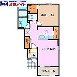 コッティ・テカルズ 1LDKの間取図画像