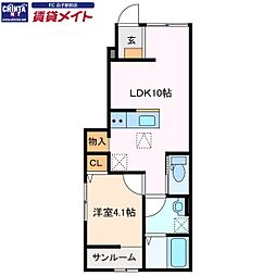 ベレッツァ鈴鹿B棟 1階