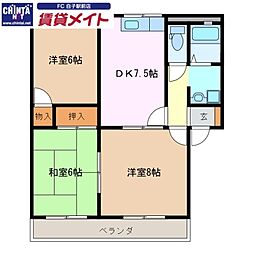 メモリアルアベニューB棟 2階/-