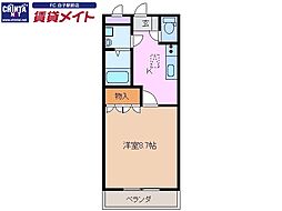 シオン 1Kの間取図画像