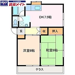 ファミール千代崎B 1階/-