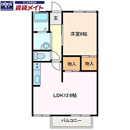 ストークホーム 1LDKの間取図画像