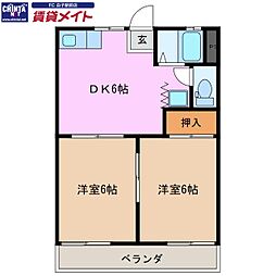 コーポみつ B棟 2階/-