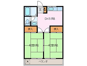 タウンビル中川 2-B ｜ 三重県伊勢市小木町（賃貸マンション2K・2階・40.00㎡） その2