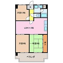 ハムステッドコート 3C ｜ 三重県伊勢市久世戸町（賃貸マンション3LDK・3階・63.06㎡） その2