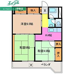 エイワハイツ 3階/-