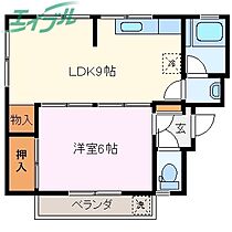 パールハイツ  ｜ 三重県伊勢市勢田町（賃貸マンション1LDK・3階・33.21㎡） その2