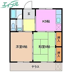 ハイツ服部 2階