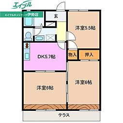 クローバーハイツ中川 1階