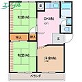 大西マンション2階3.4万円