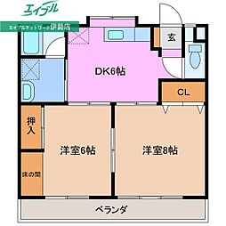 メゾンチオール荘 2階/-