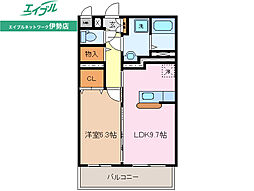 マエストロ斎宮 2階1LDKの間取り