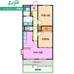 クレセールヴァンブ 1階/-