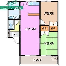 コンフォールセカンド 2LDKの間取図画像