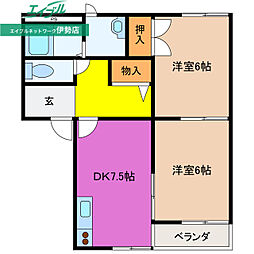 三幸ハイツ御薗Ｂ棟 1階