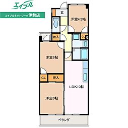 アルメリア 3LDKの間取図画像