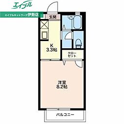 サトンパーク 1Kの間取図画像