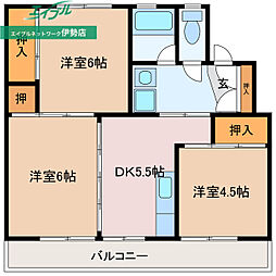 ビレッジハウス磯部2号棟 3階/-