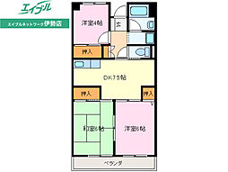 近畿マンション 3DKの間取図画像