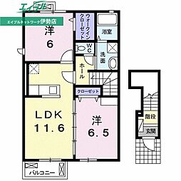 フランカーサ2 2LDKの間取図画像