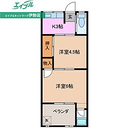 海香荘I 1階/-