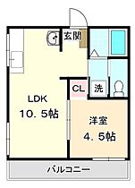 エルカスト 202 ｜ 三重県津市城山２丁目（賃貸アパート1LDK・2階・30.39㎡） その2