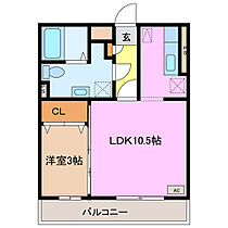 オーベルジュ 207 ｜ 三重県松阪市嬉野中川新町４丁目（賃貸アパート1LDK・2階・35.40㎡） その2