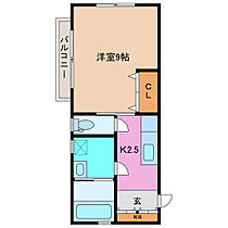 コーポ若紫 203 ｜ 三重県津市城山３丁目（賃貸アパート1K・2階・36.50㎡） その2