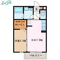 プレーヌハイツ  ｜ 三重県津市高茶屋5丁目（賃貸アパート1DK・2階・29.25㎡） その2