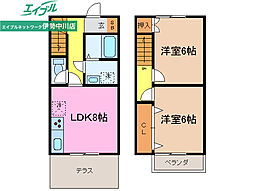 ＳＡＫＵＲＡ　ＴＥＲＲＡＣＥ 1階2LDKの間取り