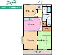 クィーンズ・コートC棟 3DKの間取図画像