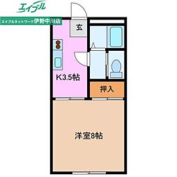川方マンションII 1階