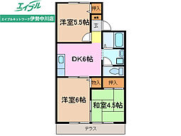 コーポグレース 3DKの間取図画像