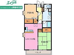 ハイム中川II 2階